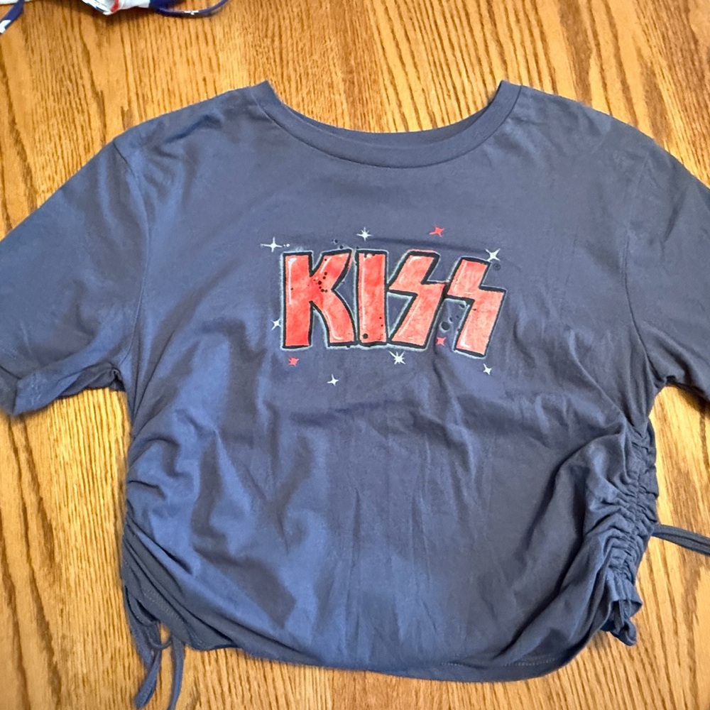 Kiss Blue Short Sleeve Tee with Iconic Logo